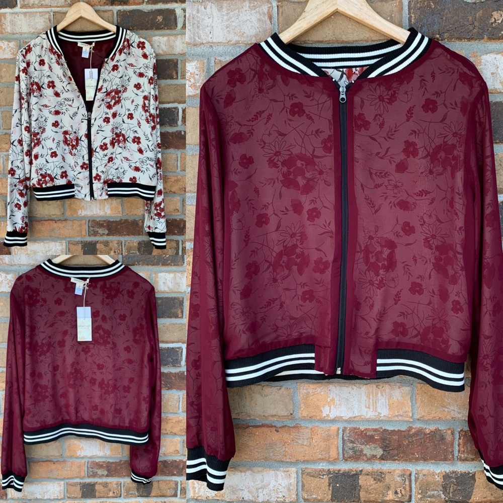 Living Doll Los Angeles Floral Reversible Jacket